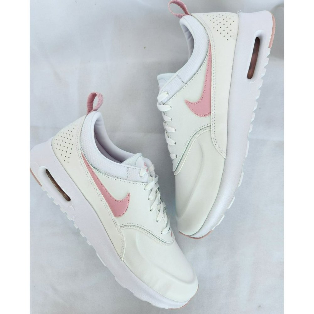 6 WOMEN'S NIKE AIR MAX THEA PREMIUM WHITE PINK FJ4576-100 SNEAKERS RUNNING